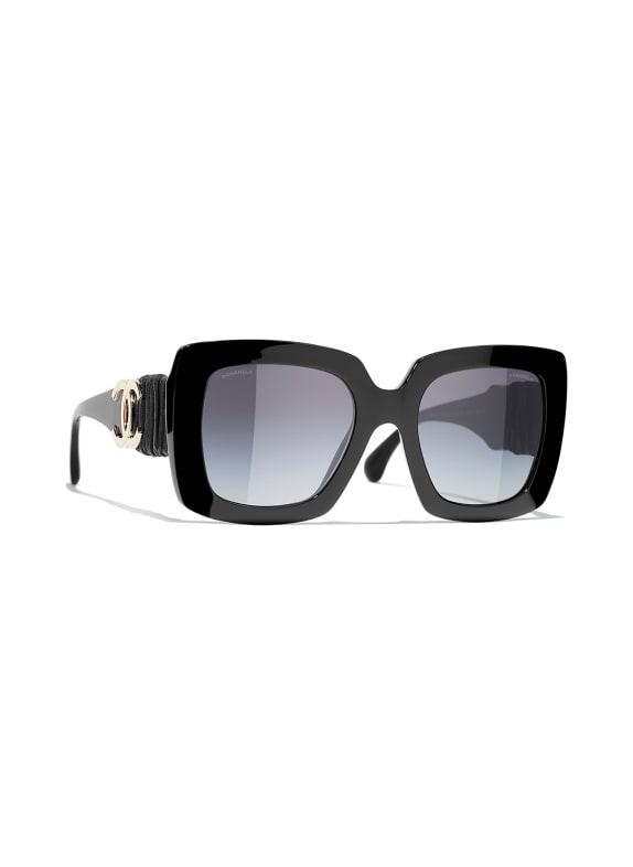 CHANEL Kwadratowe okulary przeciwsłoneczne C622S6 – CZARNY / SZARY GRADIENT