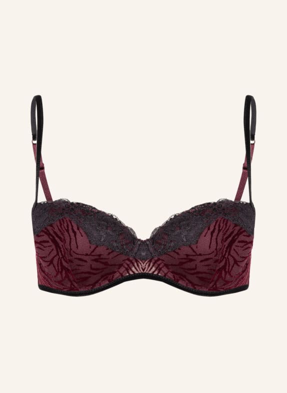 ANDRES SARDA Biustonosz balkonetka FRASER CIEMNOCZERWONY / CZARNY