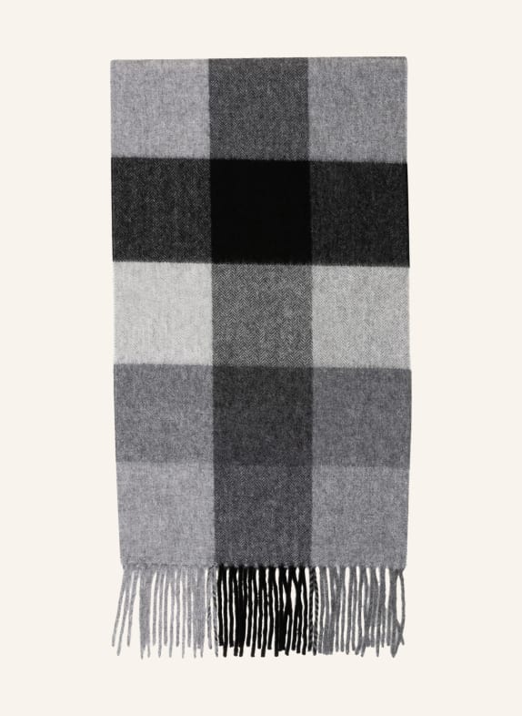 STROKESMAN'S Cashmere-Schal SCHWARZ/ GRAU