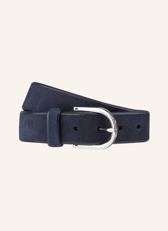 SCHUCHARD & FRIESE Leather belt NAVY