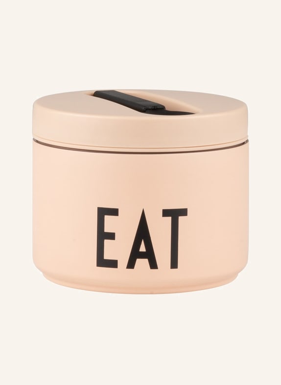 DESIGN LETTERS Thermo-Lunchbox EAT SMALL NUDE/ SCHWARZ