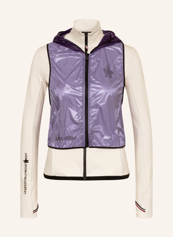 MONCLER GRENOBLE Jacket with detachable vest CREAM/ PURPLE