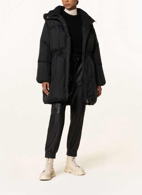 Levi's® Oversized down coat with removable hood BLACK