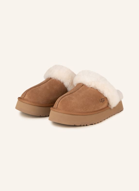 UGG Slippers DISQUETTE with real fur