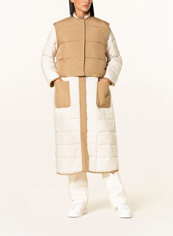 ENVII 3-in-1 quilted coat ENPARTICLES ECRU/ CAMEL