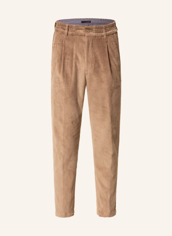 DRYKORN Manšestrové chino kalhoty CHASY Relaxed Fit 1400 braun