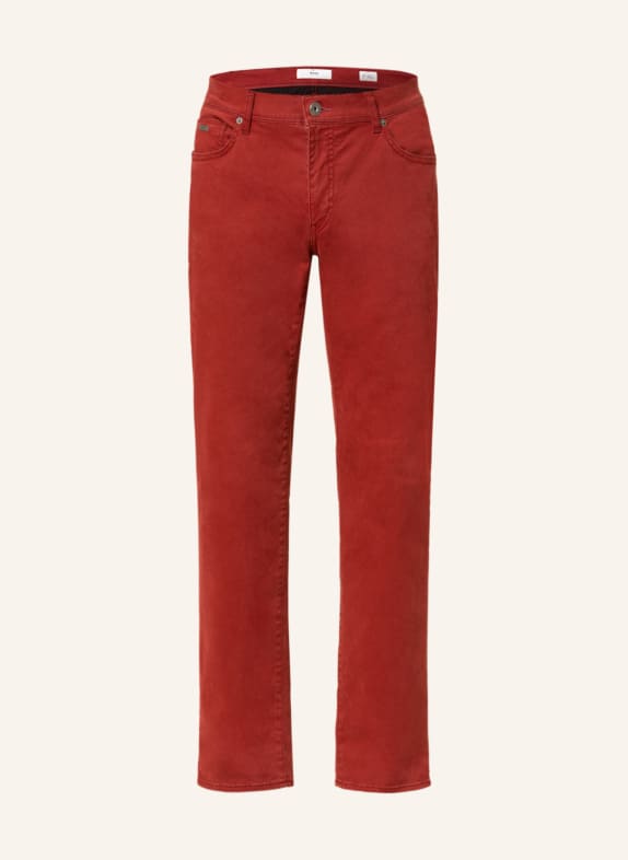 BRAX Jeansy CADIZ straight fit  CIEMNOCZERWONY