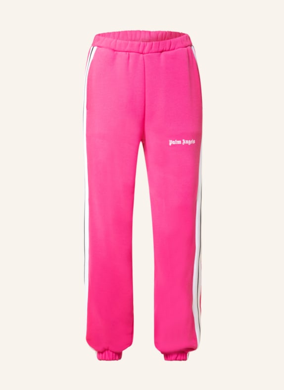 Palm Angels Trousers in jogger style PINK/ WHITE/ BLACK