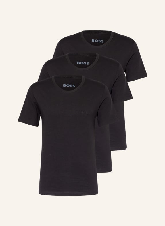BOSS 3er-Pack T-Shirts SCHWARZ