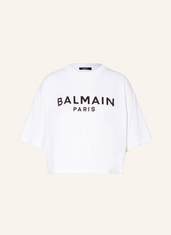 BALMAIN Cropped-Shirt WEISS