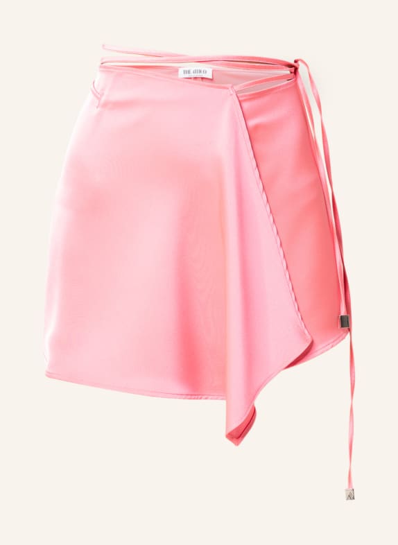THE ATTICO Wrap skirt made of satin PINK