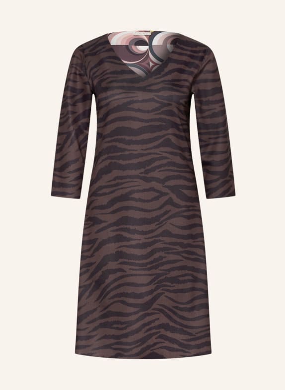 lilienfels Dress with 3/4 sleeves BROWN/ BLACK/ CAMEL