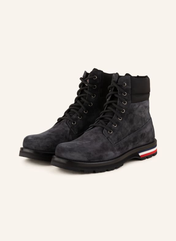 MONCLER Lace-up boots VANCOUVER DARK GRAY/ BLACK