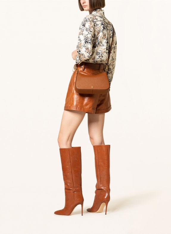 LAUREN RALPH LAUREN Saffiano-schoudertas DANNI 26 COGNAC