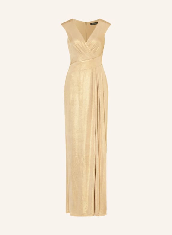 LAUREN RALPH LAUREN Abendkleid CHENCHO in Wickeloptik mit Glitzergarn