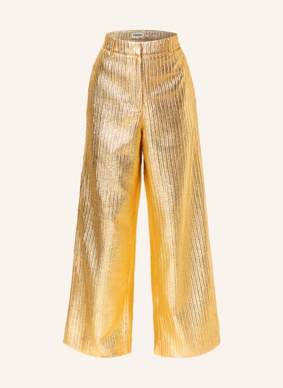 ESSENTIEL ANTWERP Wide leg trousers CREASE GOLD