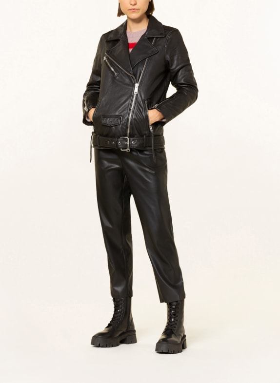 ALLSAINTS Leather jacket BILLIE BLACK