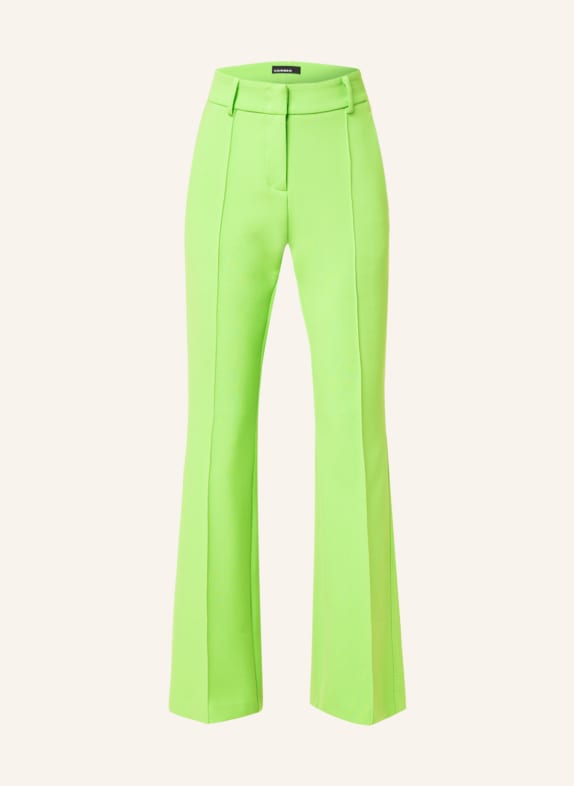 CAMBIO Wide leg trousers FAWN NEON GREEN