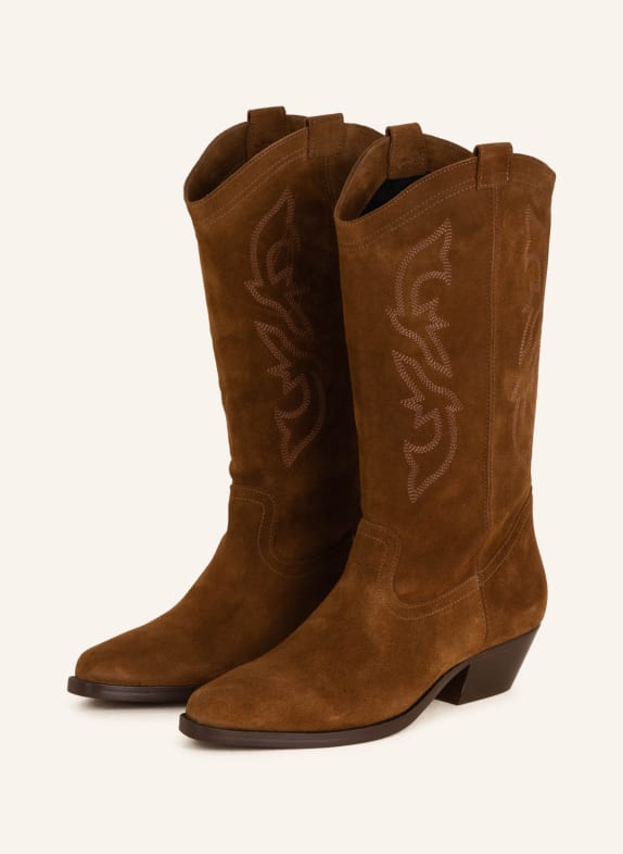 ba&sh Cowboy Boots CLAURYS COGNAC