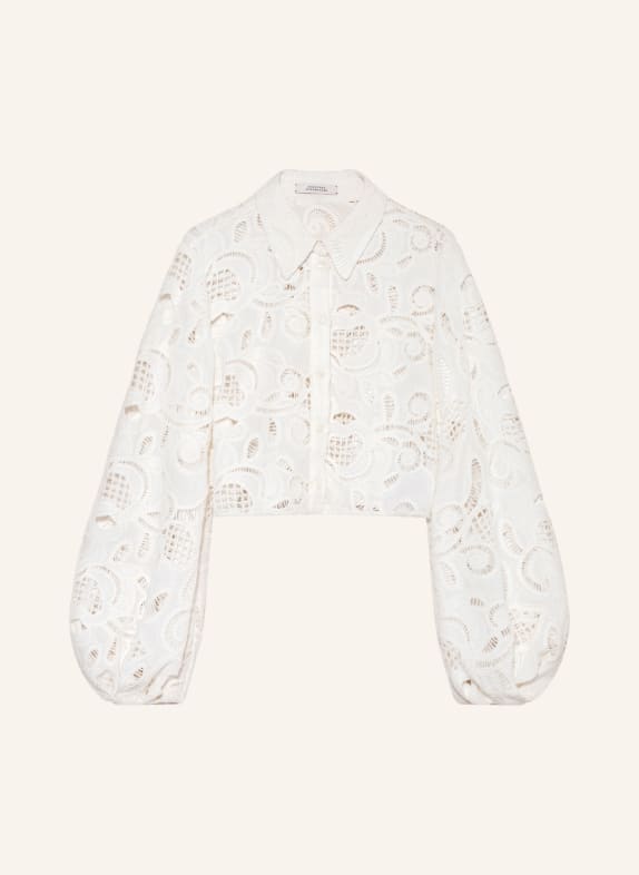DOROTHEE SCHUMACHER Cropped shirt blouse in crochet lace