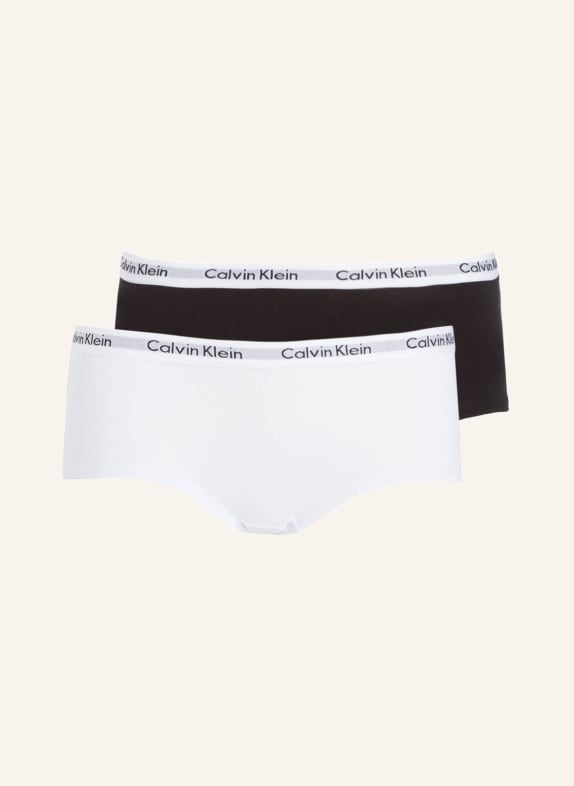 Calvin Klein Sada 2 kalhotek panty MODERN COTTON ČERNÁ/ BÍLÁ