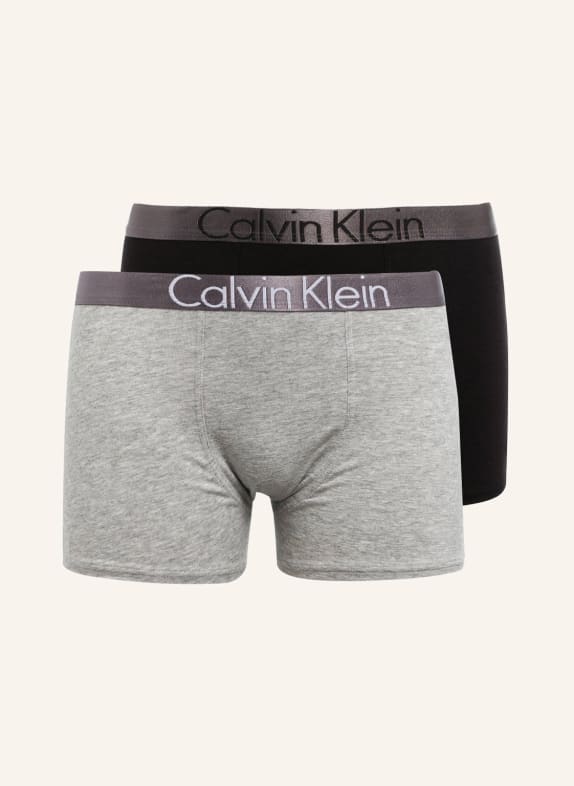 Calvin Klein 2er-Pack Boxershorts CUSTOMIZED STRETCH GRAU/ SCHWARZ