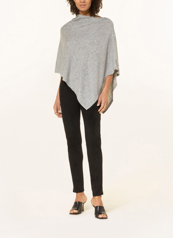 rosemunde Poncho met kasjmier LICHTGRIJS