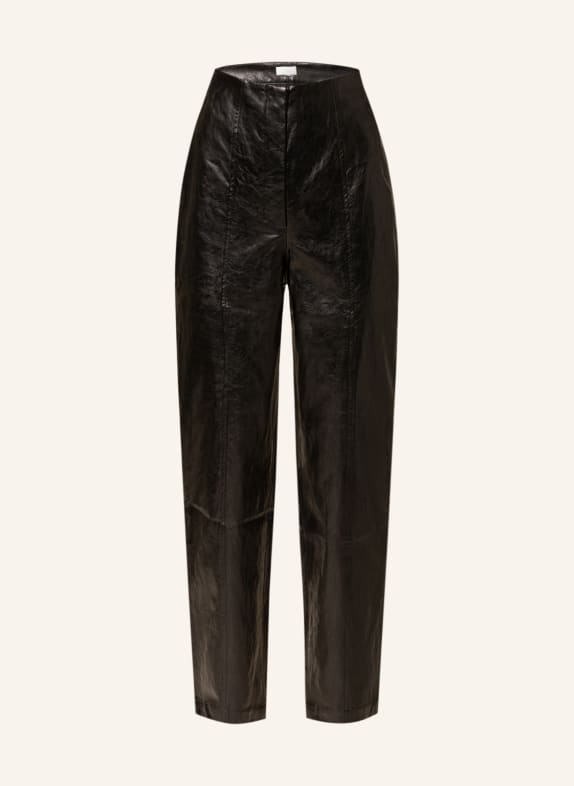 Lala Berlin Trousers PETCY in leather look BLACK