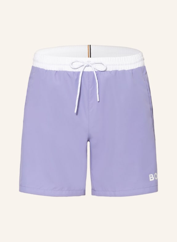 BOSS Swim shorts STARFISH LIGHT PURPLE/ WHITE