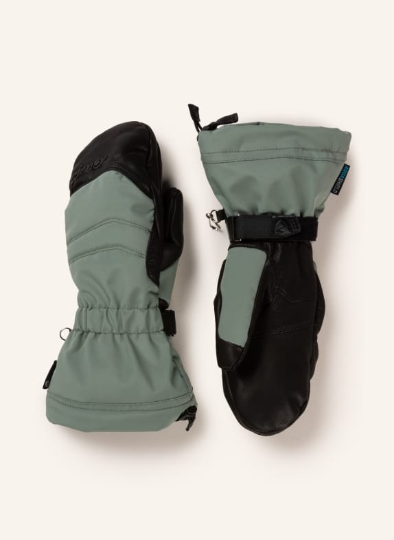 ziener Ski gloves KILATI with leather OLIVE/ BLACK