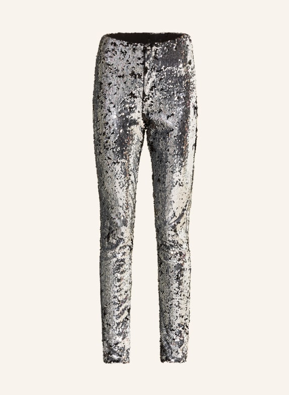 ISABEL MARANT Trousers MADILIO with reversible sequins SILVER
