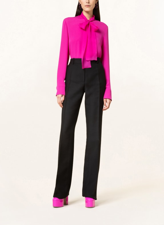 VALENTINO Wide leg trousers with silk