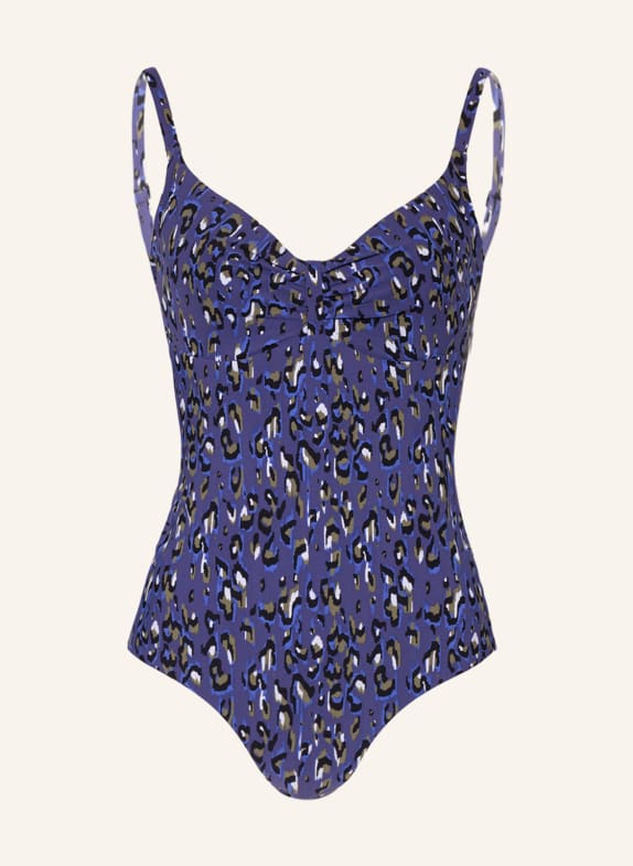 CHANTELLE Underwire swimsuit EOS DARK BLUE/ OLIVE/ LIGHT BLUE