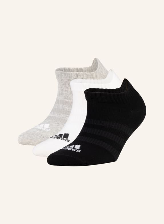 adidas 3-pack socks THIN AND LIGHT MGREYH/WHITE/BLACK