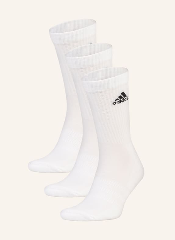 adidas 3-pack socks CUSHIONED CREW WHITE