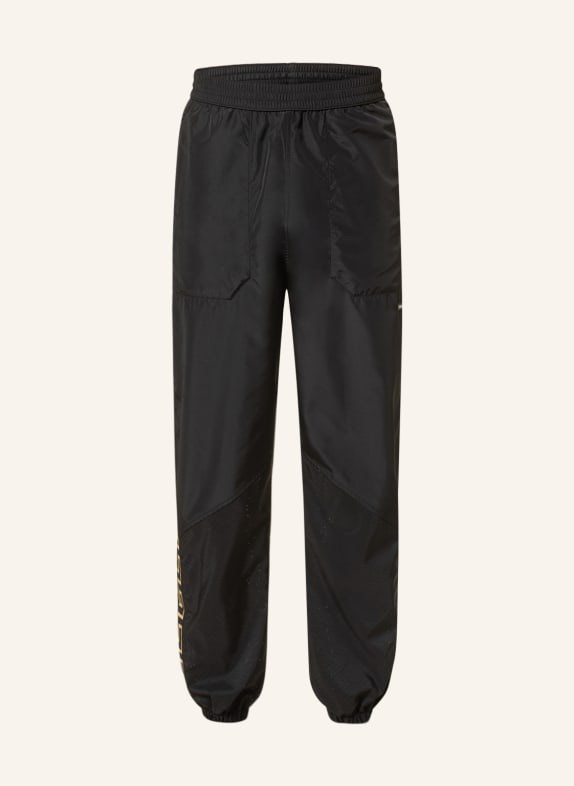 VERSACE Track pants with tuxedo stripes BLACK