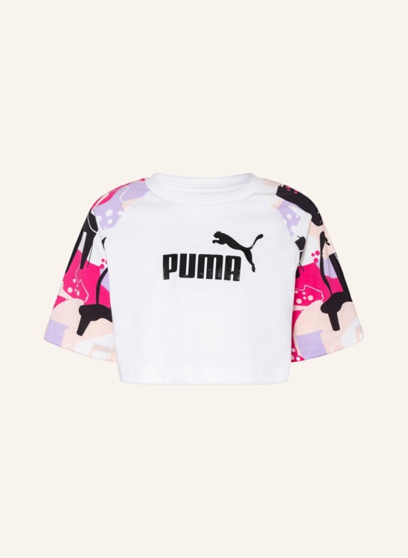 PUMA T-Shirt ESS+ STREET ART WEISS/ SCHWARZ/ PINK