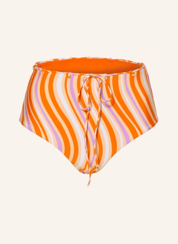 SEAFOLLY High waist bikini bottoms MOD SQUAD ORANGE/ LIGHT PURPLE/ WHITE