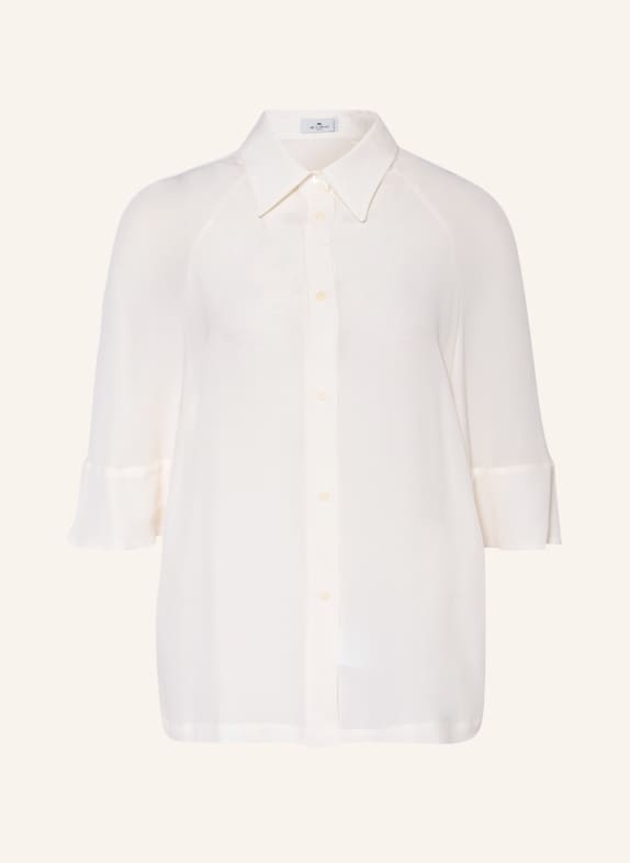 ETRO Shirt blouse made of silk with 3/4 sleeves WHITE
