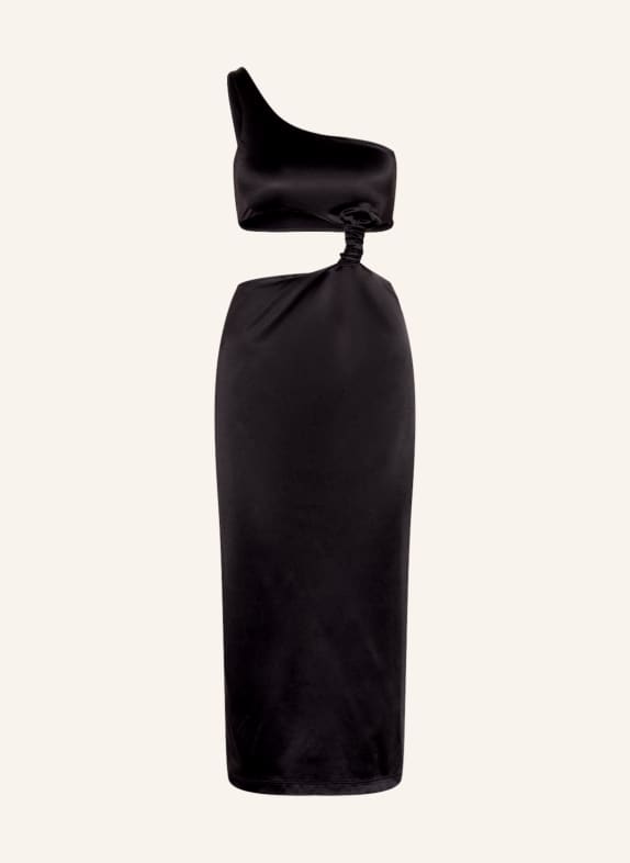 VERSACE One-shoulder dress with cut-outs BLACK