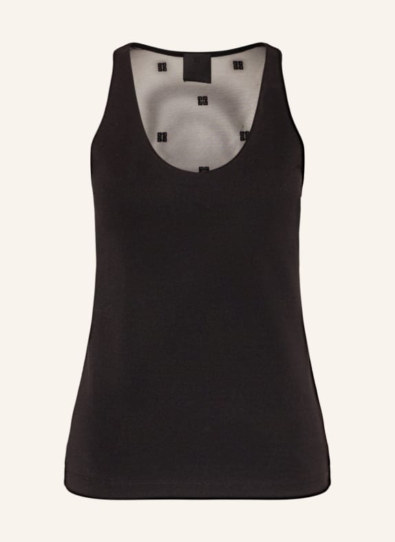 GIVENCHY Top in mixed materials BLACK