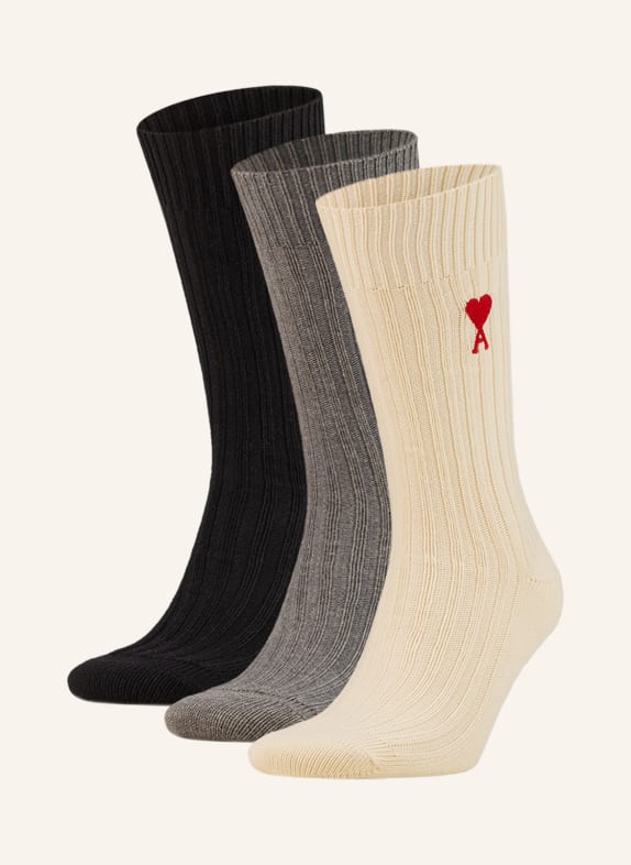 AMI PARIS 3-pack socks