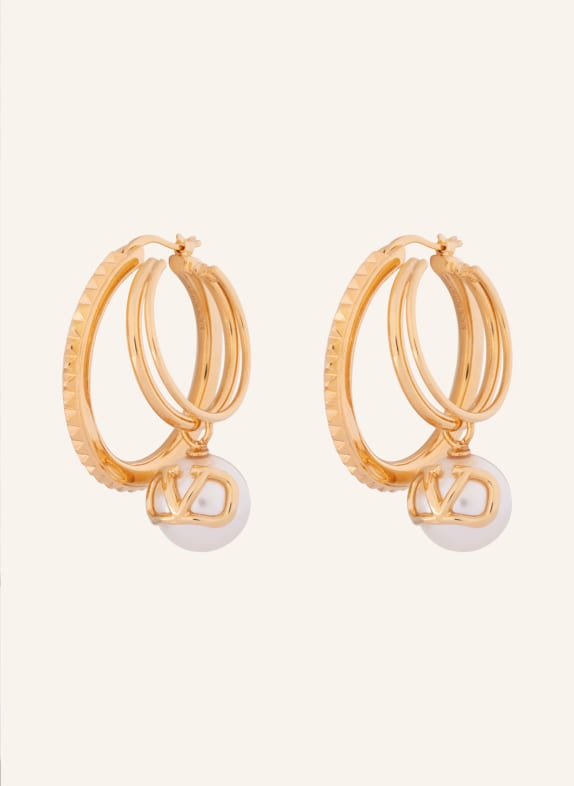 VALENTINO GARAVANI Earrings VLOGO GOLD/ WHITE