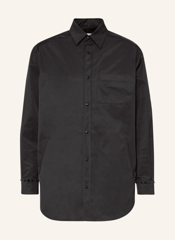VALENTINO Overshirt with rivets BLACK