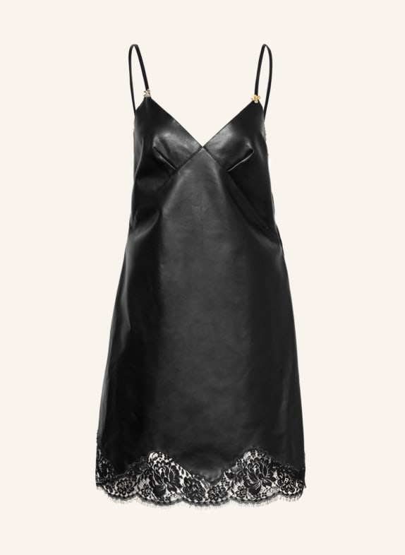 GUCCI Leather dress with lace