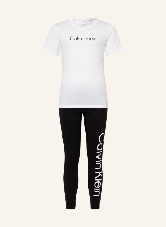 Calvin Klein Schlafanzug SCHWARZ/ WEISS