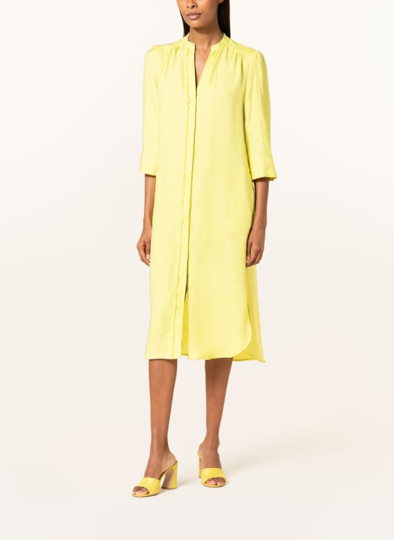 RIANI Shirt dress made of linen with 3/4 sleeves