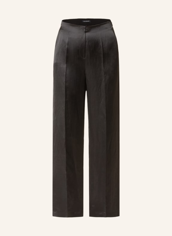 LUISA CERANO Marlenehose aus Satin mit Leinen