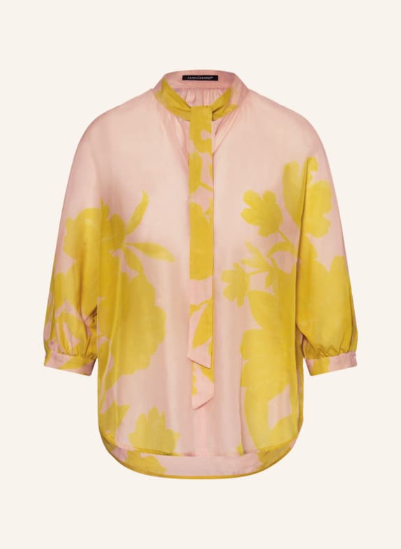 LUISA CERANO Schluppenbluse mit 3/4-Arm ROSÉ/ HELLGRÜN