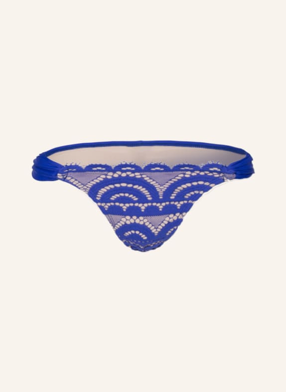 PILYQ Triangle bikini bottoms LACE FANNED FULL BLUE